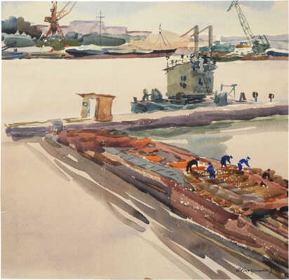 Ведерников Александр Семенович. В порту  